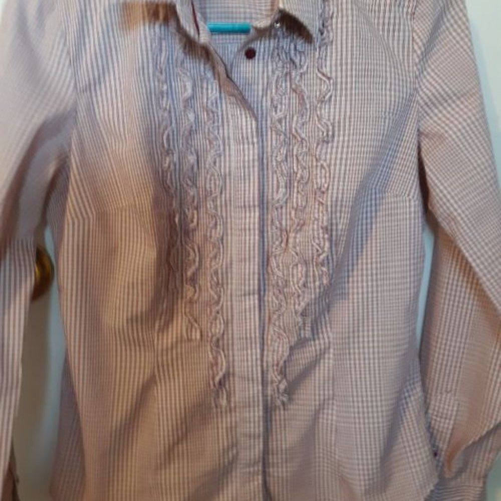 Button Down  Red & White NY & Company Shirt